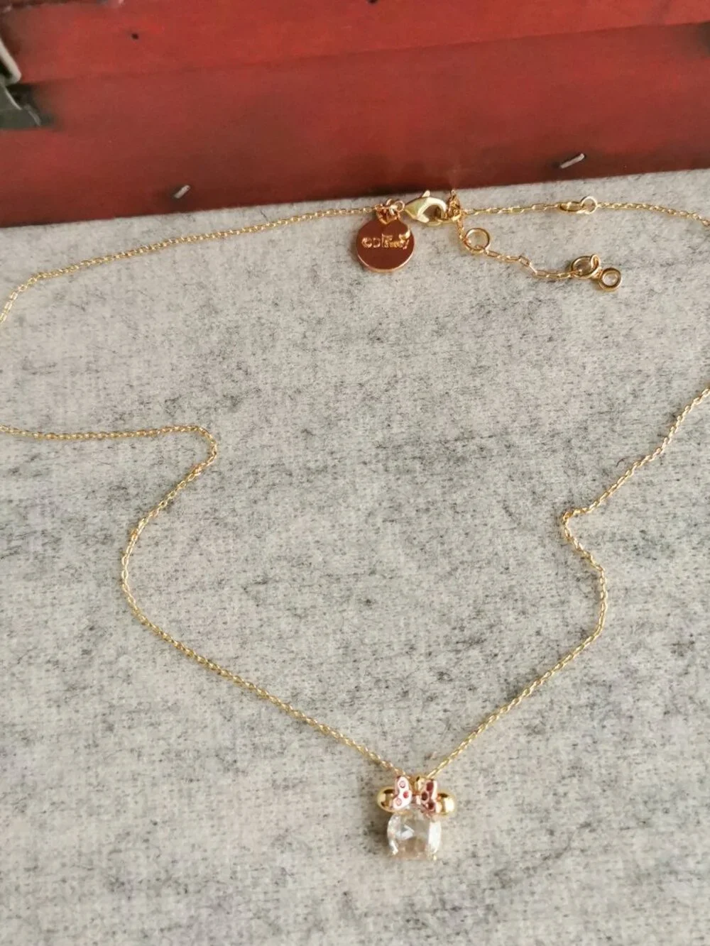 Kate Spade Disney Minnie Necklace - Gold & Clear